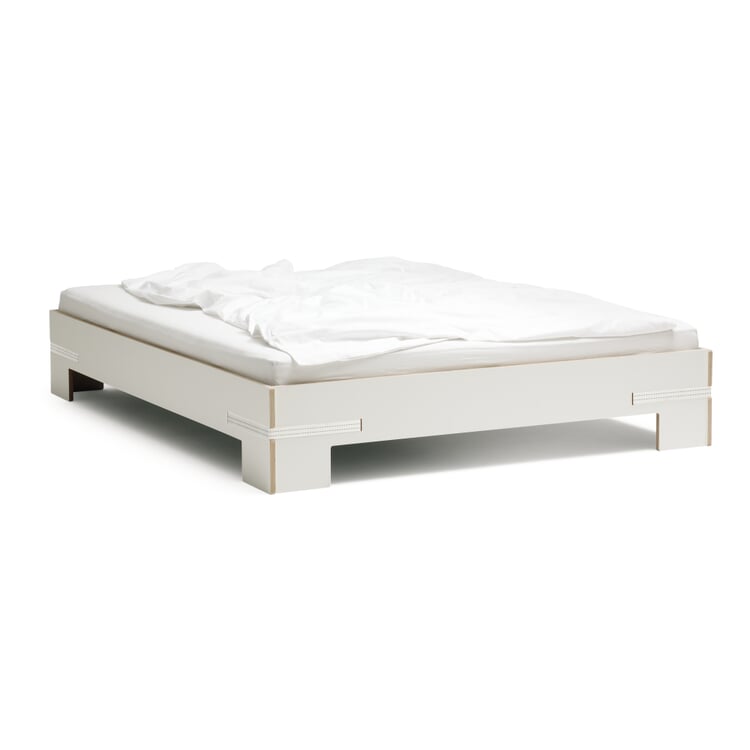 Bed belt bed white, 140x200cm straps white