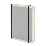 Notizbuch Metallkante B6 Blanko Grau