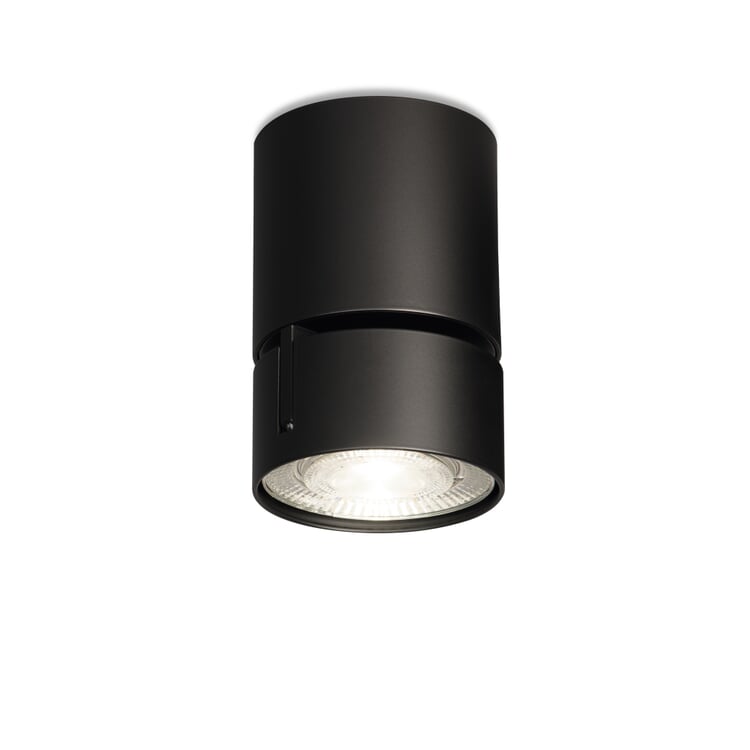 Surface mounted spotlight Wittenberg, RAL 9005 Jet black