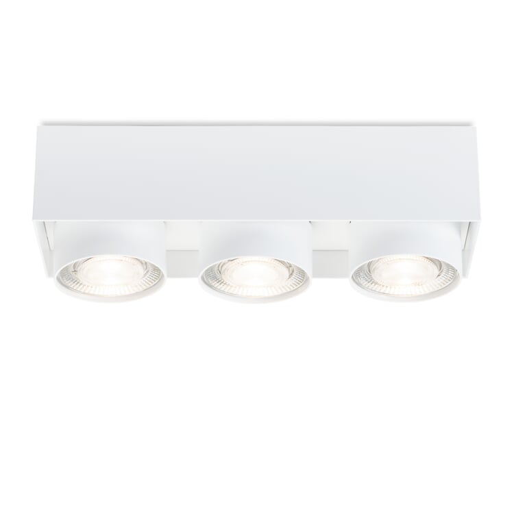 Surface mounted spotlight Wittenberg, RAL 9016 Traffic white