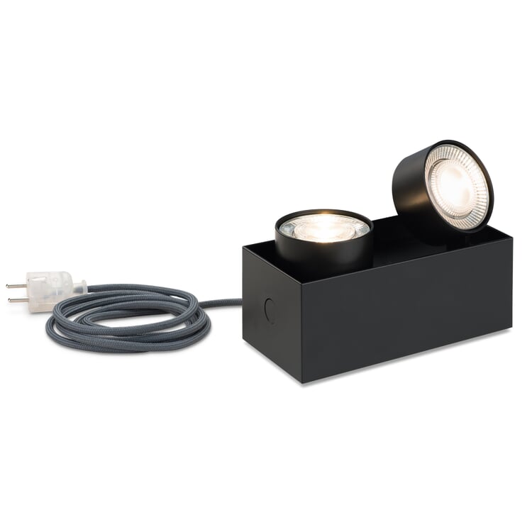Wittenberg Floor Spotlight, Jet Black RAL 9005