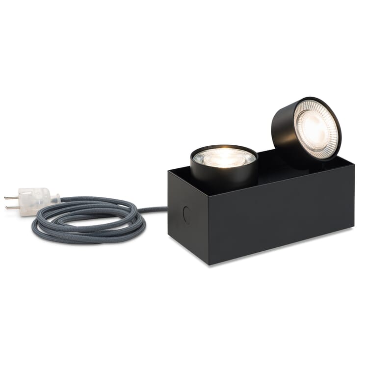 Wittenberg Floor Spotlight, Jet Black RAL 9005
