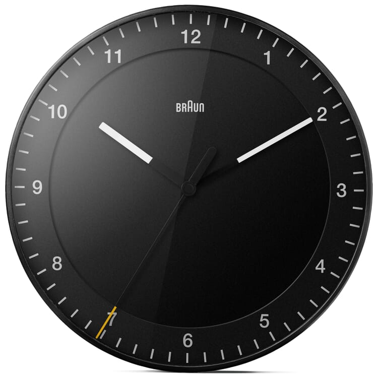 Wall clock Braun, Black