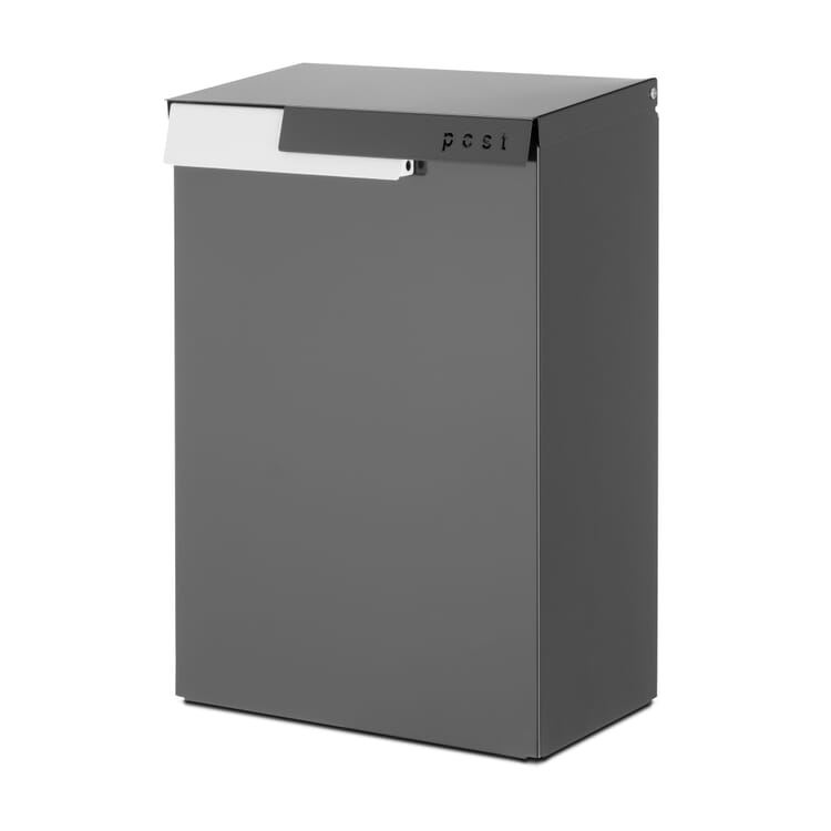 Mailbox Cato, Black gray / Traffic white