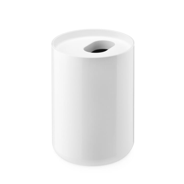 Lunar waste garbage can, White / White