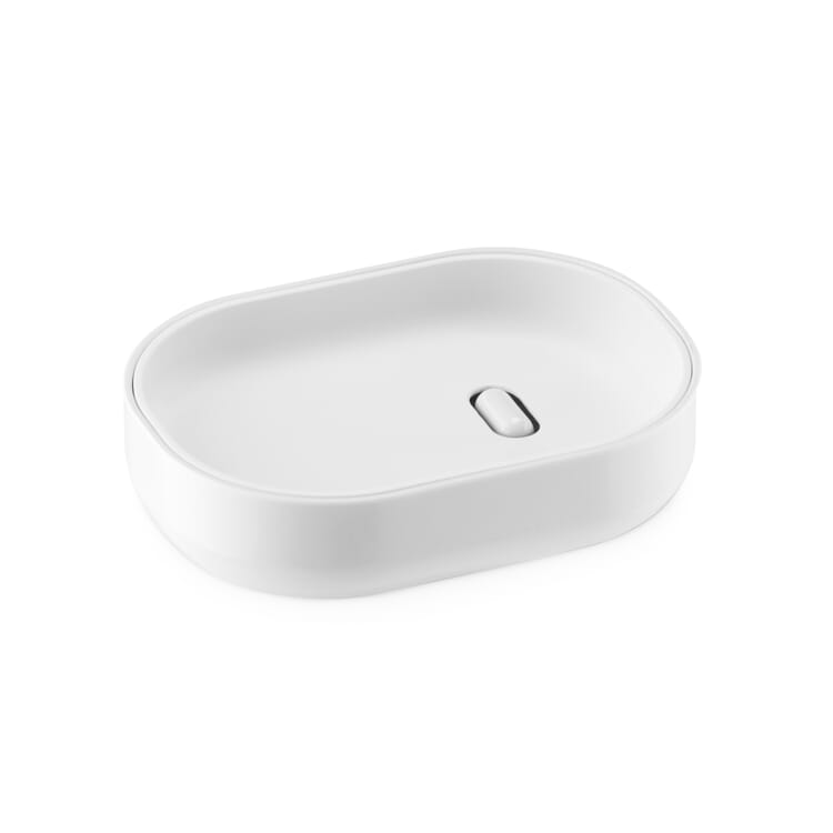 Soap dish Lunar, White / White