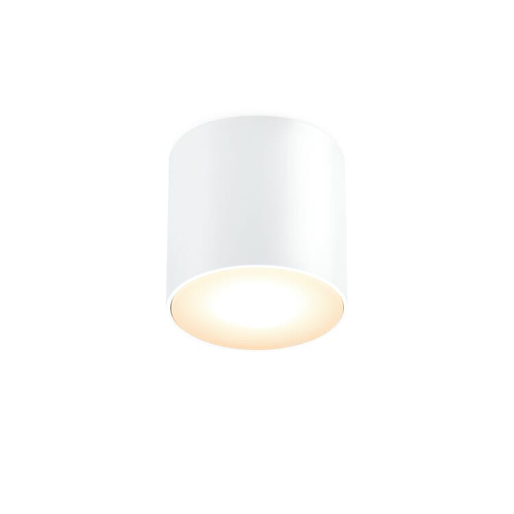 Surface mounted spotlight Warnemünde, RAL 9016 Traffic white