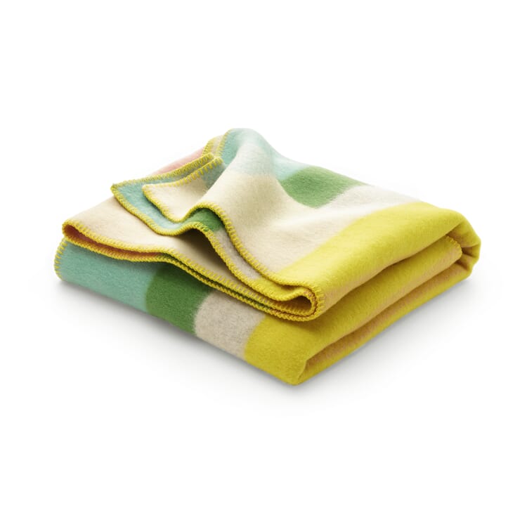 Lambswool blanket Bauhaus style, Pastel