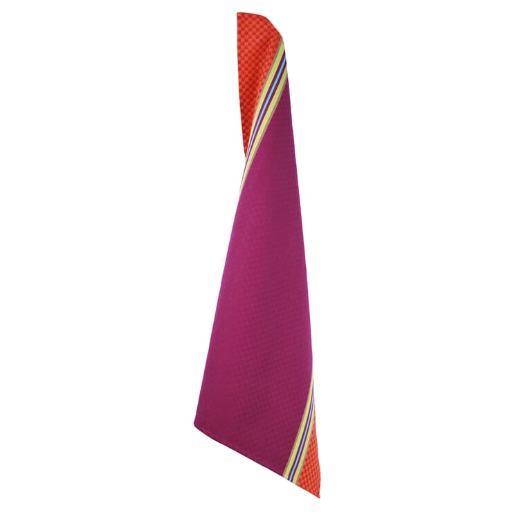 Tea towel check, Plum / Orange