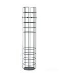 Standgarderobe Bazar RAL 9005 Tiefschwarz
