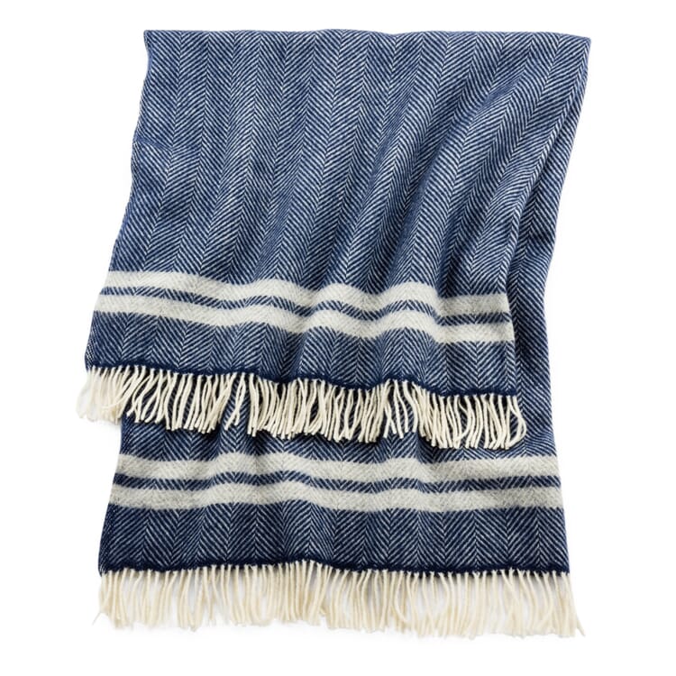 Blanket Blok, Blue / White