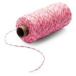 Bäcker-Garn Neonpink-Weiß