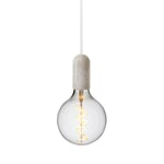 Pendant lamp Classic Concrete White