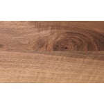 Tisch S 700 220 × 90 cm Nussbaum / Verkehrsrot RAL 3020