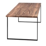 Tisch S 700 180 × 90 cm Nussbaum / Tiefschwarz RAL 9005