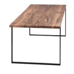 Tisch S 700 220 × 90 cm Nussbaum / Tiefschwarz RAL 9005