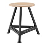 Stool Chemnitz, small RAL 7021 Black grey