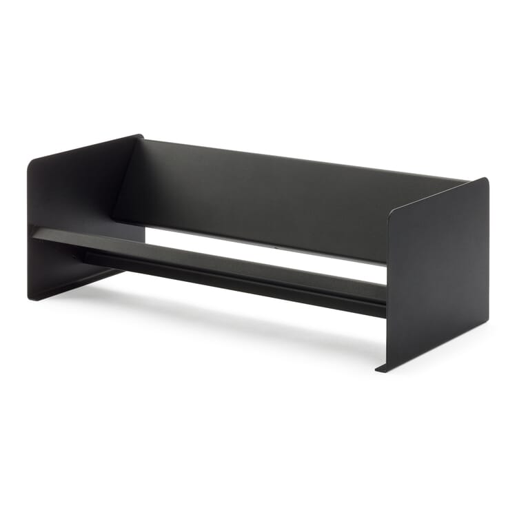 Desk bookcase steel plate, Black