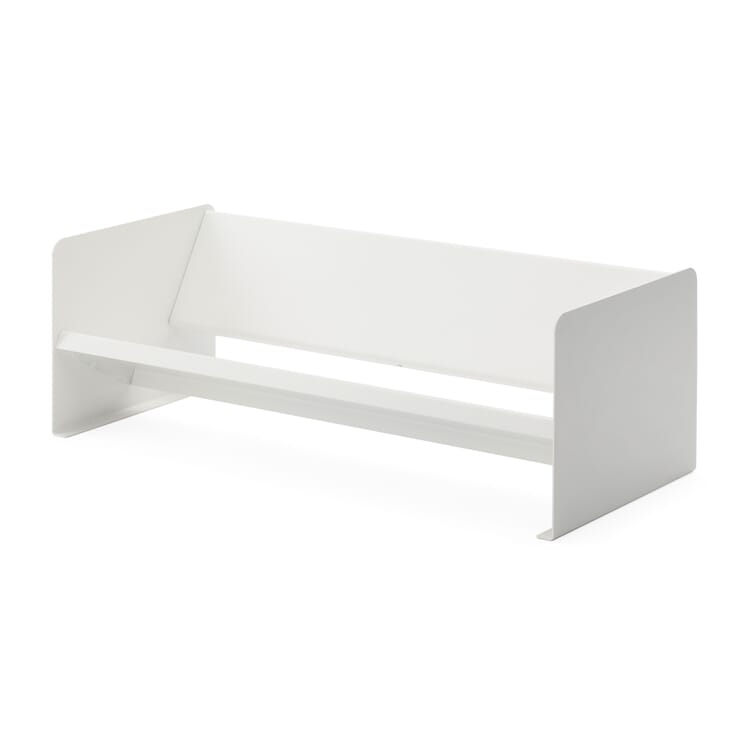 Desk bookcase steel plate, White