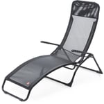 Gstaad Deck Chair" Black / Black