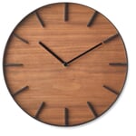 Wall clock Rin Black / Walnut