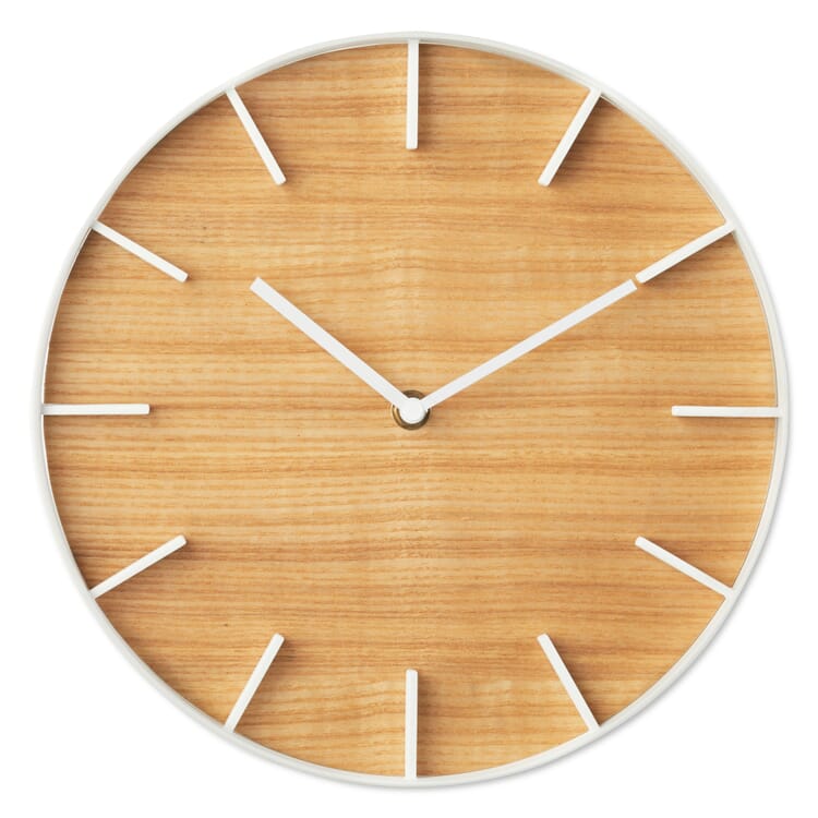 Wall clock Rin, White / Ash