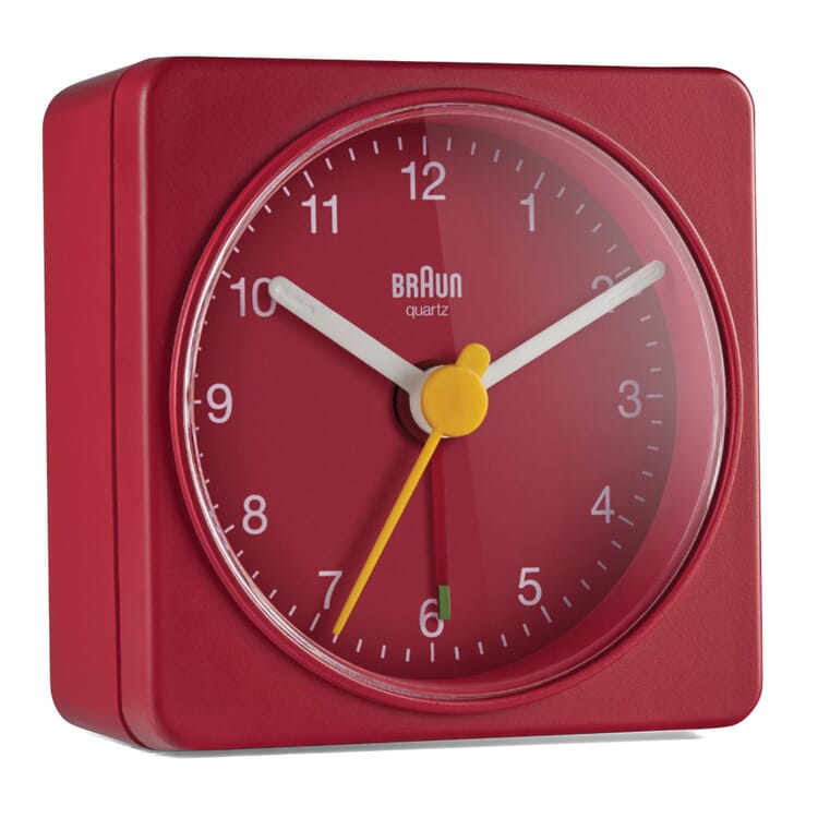 Alarm Clock Braun, analog, Red/Red