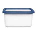 Storage container enamel blue white 700 ml