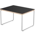 Beistelltisch LOW Mittel Platte: Schwarz / Gestell: Chrom, matt