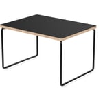 Beistelltisch LOW Mittel Platte: Schwarz / Gestell: Schwarz