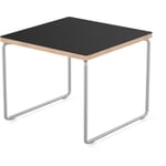 Beistelltisch LOW Klein Platte: Schwarz / Gestell: Chrom, matt