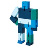 Cubebot Wooden Figure Blue