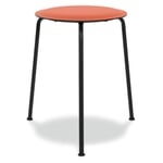 Hocker Ravioli Sitz: Orange / Gestell: Schwarzgrau RAL 7021