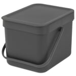 Abfallbehälter Sort & Go 6 l Anthrazit