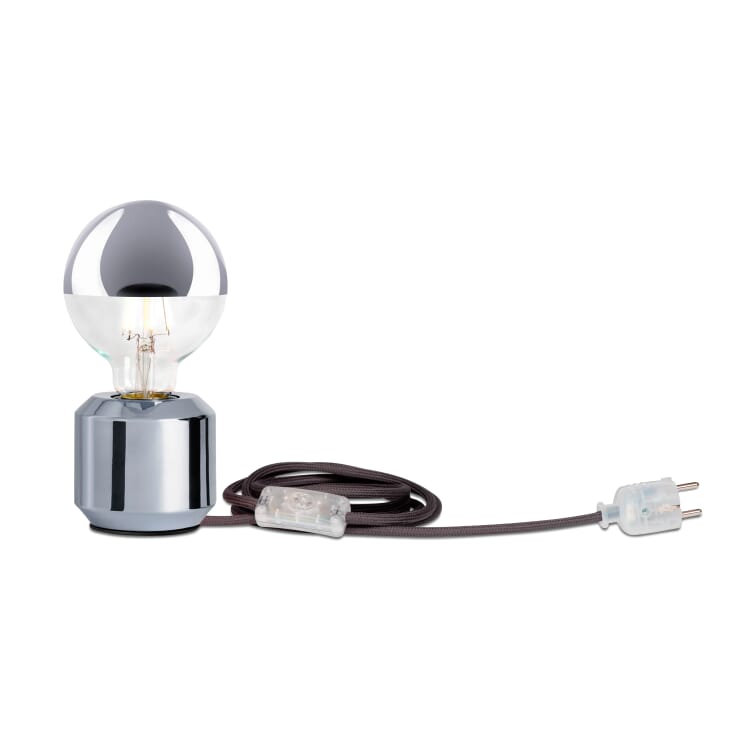 Table lamp Oskar, Chrome-plated