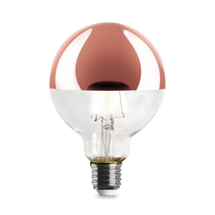LED head mirror lamp Globe, copper