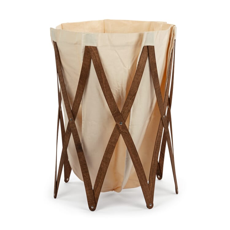 Laundry basket walnut wood, Natural