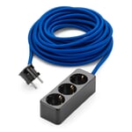 Socket with textile cable Blue