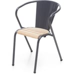 Chair Estoril, wood RAL 7024 Graphite grey