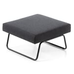 Stool for Lounge Chair Hirche RAL 9005 Jet black