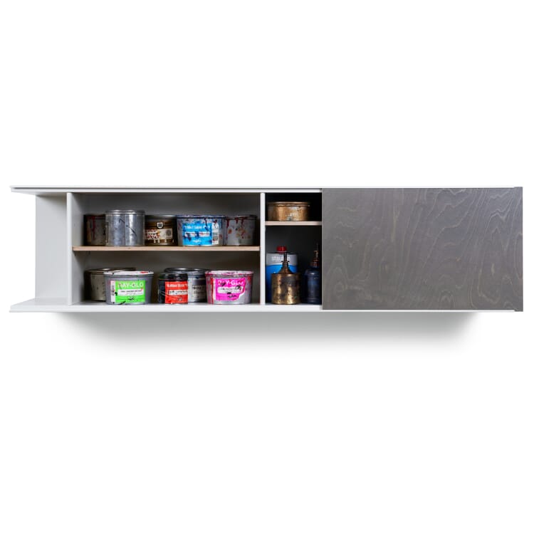 Sliding door to shelf Fip, RAL 7037 Dusty grey