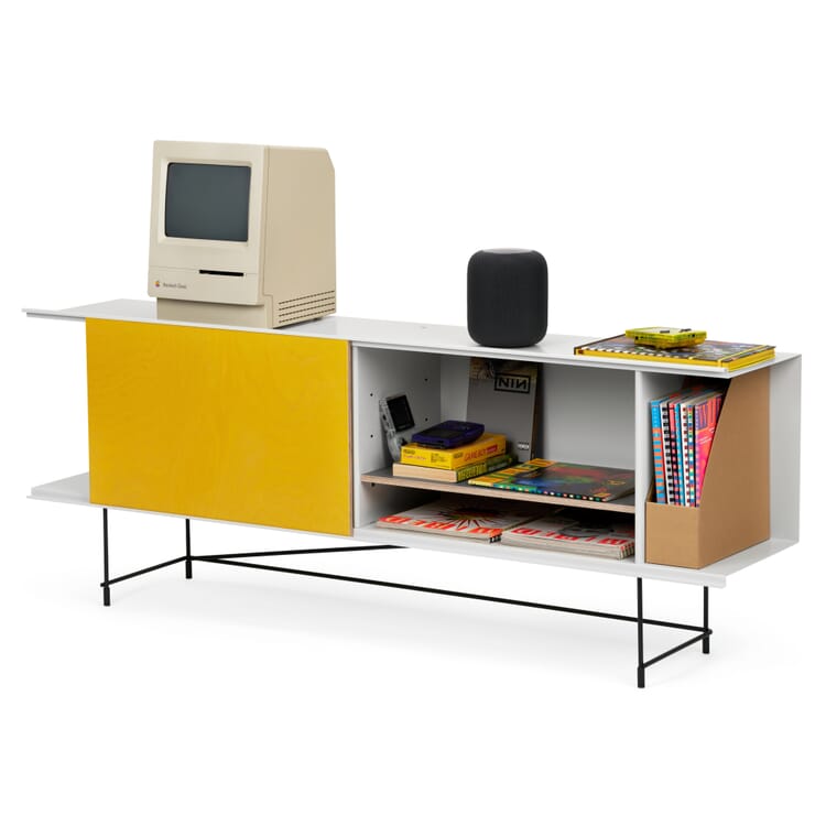 Sliding door to shelf Fip, RAL 1018 Zinc yellow