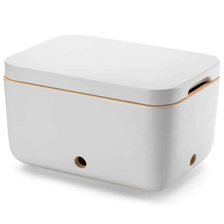 Potato box Rehau, Matte white, glazed