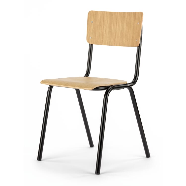 Colegio Chair, Oak / Jet Black RAL 9005