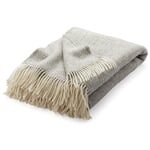 Lamb wool blanket zigzag stripe Kattefot Light gray