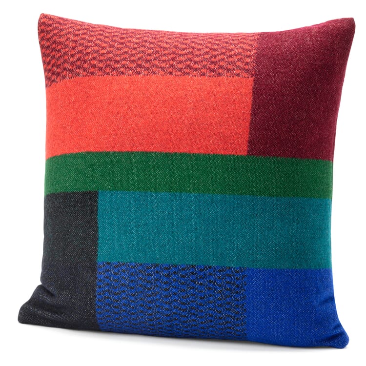 Lambswool pillowcase Bauhaus style, Blue