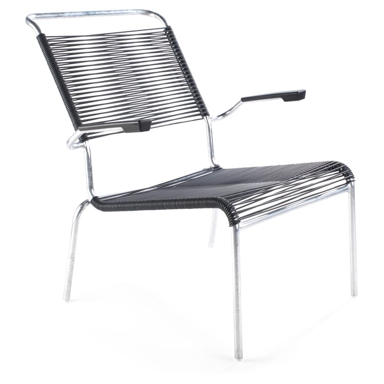 Säntis high-back chair, hot-dip galvanized, Anthracite