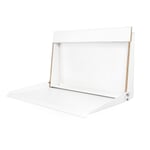 Standing desk and wall secretary cabinet White