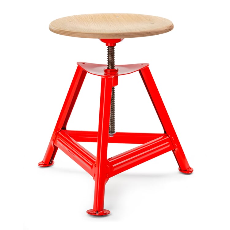 Chemnitz stool, height adjustable, RAL 3026 Luminous bright red