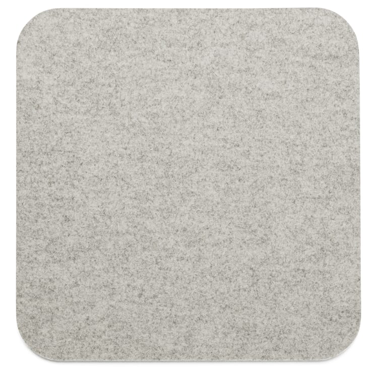 Seat cushion felt square, Light gray, mottled